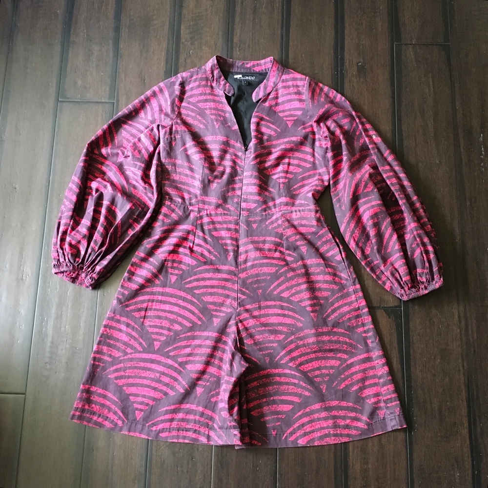 KAHINDO Kalenjin Romper SZ 4 Pink zipper front
